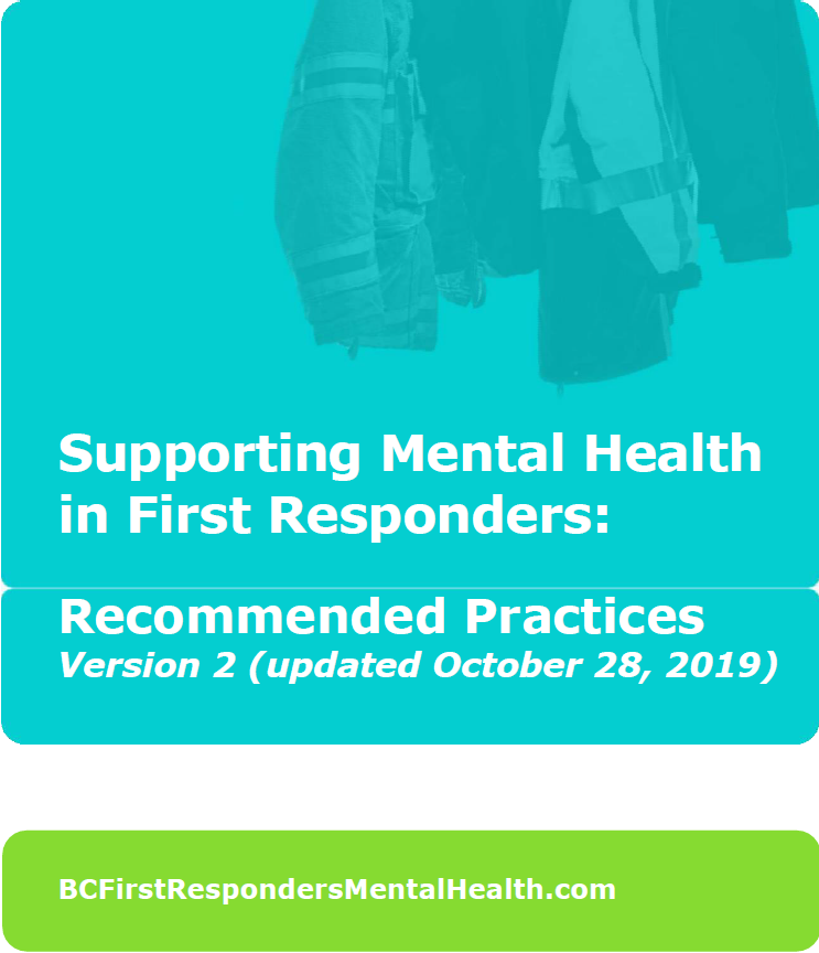 Supporting Mental Health in First Responders: Recommended Practices